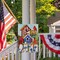 July 4th Patriotic Cardinal Red Birds Garden Flag, American USA Yard Home Decorative Flower Outside Decoration, America Memorial Day Spring Summer Burlap Outdoor Small Decor Double Sided 12x18